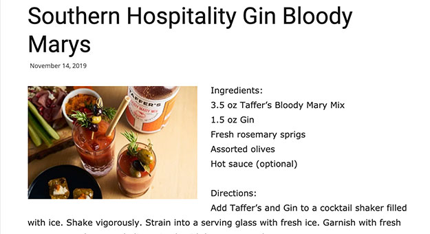 Southern Hospitality Gin Bloody Marys